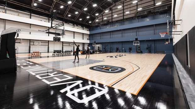 The gym for Overtime Elite basketball.